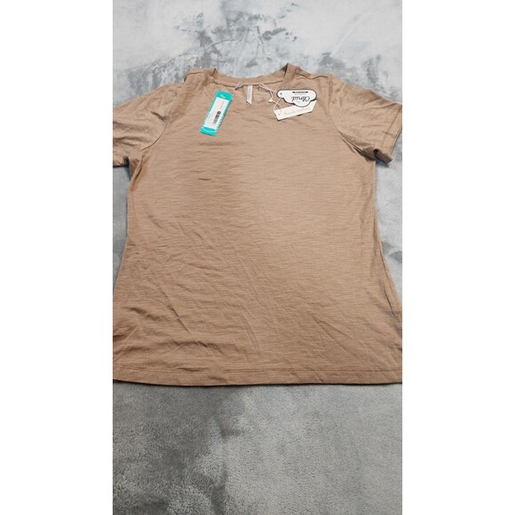 Travis Mathew Women's Size Small Tan Brown Pima Cotton Blend Cloud Tee Golf NWT - Picture 1 of 10